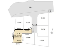 【東京都/世田谷区上祖師谷】世田谷区上祖師谷6丁目　土地　C区画 区画図