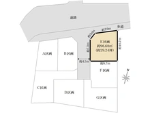 【東京都/世田谷区上祖師谷】世田谷区上祖師谷6丁目　土地　E区画 区画図