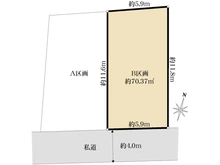 【東京都/世田谷区赤堤】世田谷区赤堤4丁目売地B区画 区画図