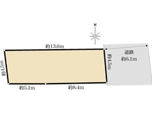 【東京都/品川区中延】品川区中延三丁目古屋付土地 区画図