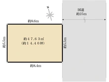 【東京都/品川区中延】品川区中延4丁目　売地 区画図