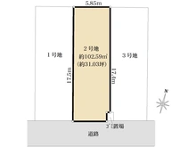 【東京都/練馬区高野台】練馬区高野台三丁目土地 2号棟 区画図