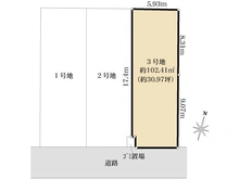 【東京都/練馬区高野台】練馬区高野台三丁目土地　3号棟 区画図