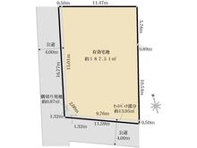 【東京都/江戸川区西一之江】江戸川区西一之江三丁目　売地 区画図