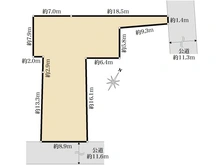 【東京都/世田谷区成城】成城5丁目土地 区画図