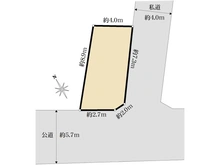 【東京都/世田谷区砧】砧4丁目土地 区画図
