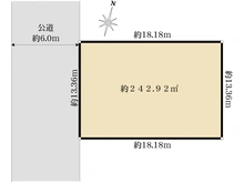【東京都/世田谷区砧】世田谷区砧1丁目　土地 区画図