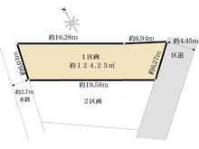 【東京都/目黒区上目黒】目黒区上目黒四丁目売土地　第1区画 区画図