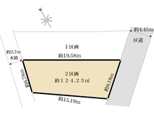 【東京都/目黒区上目黒】目黒区上目黒四丁目売土地　第2区画 区画図