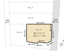 【東京都/杉並区阿佐谷北】杉並区阿佐谷北1丁目　土地　区画(3) 区画図