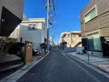 【東京都/目黒区上目黒】目黒区上目黒4丁目建築条件なし売地 前面道路