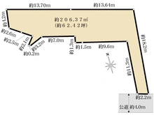 【東京都/目黒区上目黒】目黒区上目黒4丁目建築条件なし売地 区画図