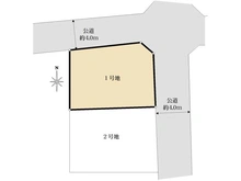 【東京都/杉並区下高井戸】杉並区下高井戸3丁目　1号地 区画図