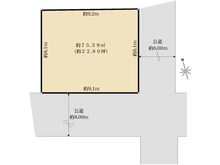【東京都/台東区松が谷】台東区松が谷3丁目　売地 区画図