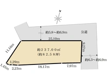 【東京都/千代田区富士見】千代田区富士見一丁目　土地 区画図