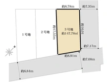 【埼玉県/三郷市高州】三郷市高洲3丁目　土地　3号地 区画図