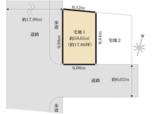 【神奈川県/川崎市宮前区野川本町】川崎市宮前区野川本町2丁目2期No.1 区画図