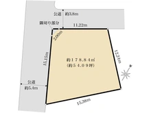 【東京都/新宿区中落合】新宿中落合4丁目　土地 区画図