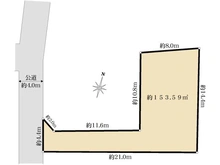 【東京都/新宿区中落合】新宿区中落合四丁目　売地 区画図