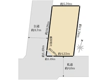 【東京都/中野区沼袋】中野区沼袋4丁目売地 区画図