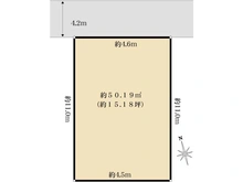 【大阪府/大阪市住吉区墨江】住吉区墨江4丁目　土地 区画図