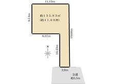 【大阪府/大阪市都島区都島本通】大阪市都島区都島本通三丁目 土地 区画図