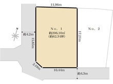 【大阪府/箕面市桜】箕面市桜三丁目　一号地 区画図