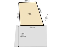 【東京都/大田区矢口】大田区矢口3丁目　土地 区画図