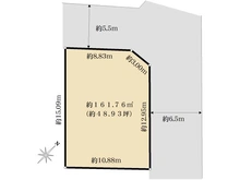 【神奈川県/横浜市南区中里】南区中里3丁目　売地 区画図