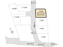 【神奈川県/茅ヶ崎市今宿】茅ヶ崎市今宿　売地　4区画/全18区画 区画図