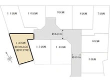 【神奈川県/茅ヶ崎市今宿】茅ヶ崎市今宿　売地　12区画/全18区画 区画図