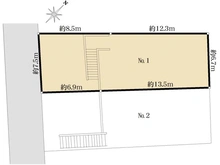 【大阪府/吹田市千里丘中】吹田市千里丘中　売土地 1号地 区画図