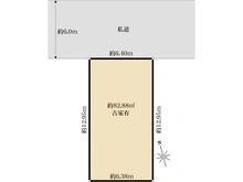 【大阪府/吹田市尺谷】吹田市尺谷　売地 区画図