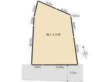 【大阪府/吹田市千里山西】千里山西5丁目　売地 区画図