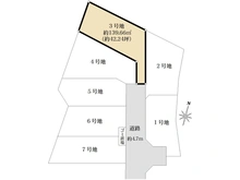 【大阪府/箕面市稲】大阪府箕面市稲3丁目　売土地　3号地 区画図