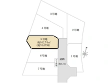 【大阪府/箕面市稲】大阪府箕面市稲3丁目　売土地　5号地 区画図