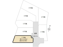 【大阪府/箕面市稲】大阪府箕面市稲3丁目　売土地　7号地 区画図