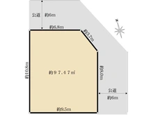【兵庫県/西宮市東鳴尾町】西宮市東鳴尾町二丁目　売土地 区画図