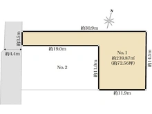 【兵庫県/西宮市城山】西宮市城山　売土地1 区画図