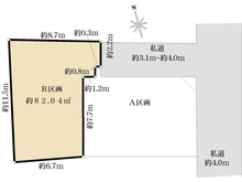 【東京都/豊島区駒込】豊島区駒込六丁目　B区画　建築条件付売地 区画図