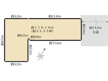 【東京都/文京区白山】文京区白山一丁目土地 区画図