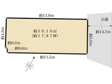 【東京都/文京区白山】文京区白山一丁目土地 区画図