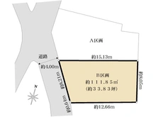 【東京都/目黒区下目黒】目黒区下目黒四丁目土地　B区画 区画図