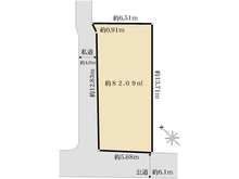 【東京都/品川区荏原】品川区荏原4丁目　建築条件付き売地 区画図