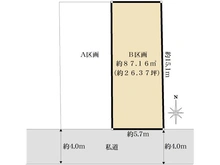 【東京都/練馬区貫井】練馬区貫井2丁目売地B区画 区画図