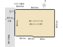 【東京都/目黒区下目黒】目黒区下目黒5丁目　土地 区画図