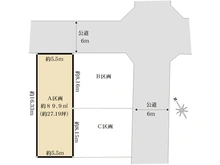 【東京都/杉並区宮前】杉並区宮前4丁目売地A区画 区画図