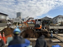 【東京都/東村山市野口町】東村山市野口町2丁目（2号地）　土地 現地：造成中　全4号地
写真中央(2号地）