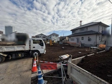 【東京都/東村山市野口町】東村山市野口町2丁目（3号地）　土地 現地：造成中　全4号地
写真左側（3号地）