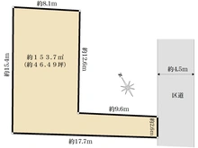 【東京都/杉並区宮前】杉並区宮前5丁目土地 区画図